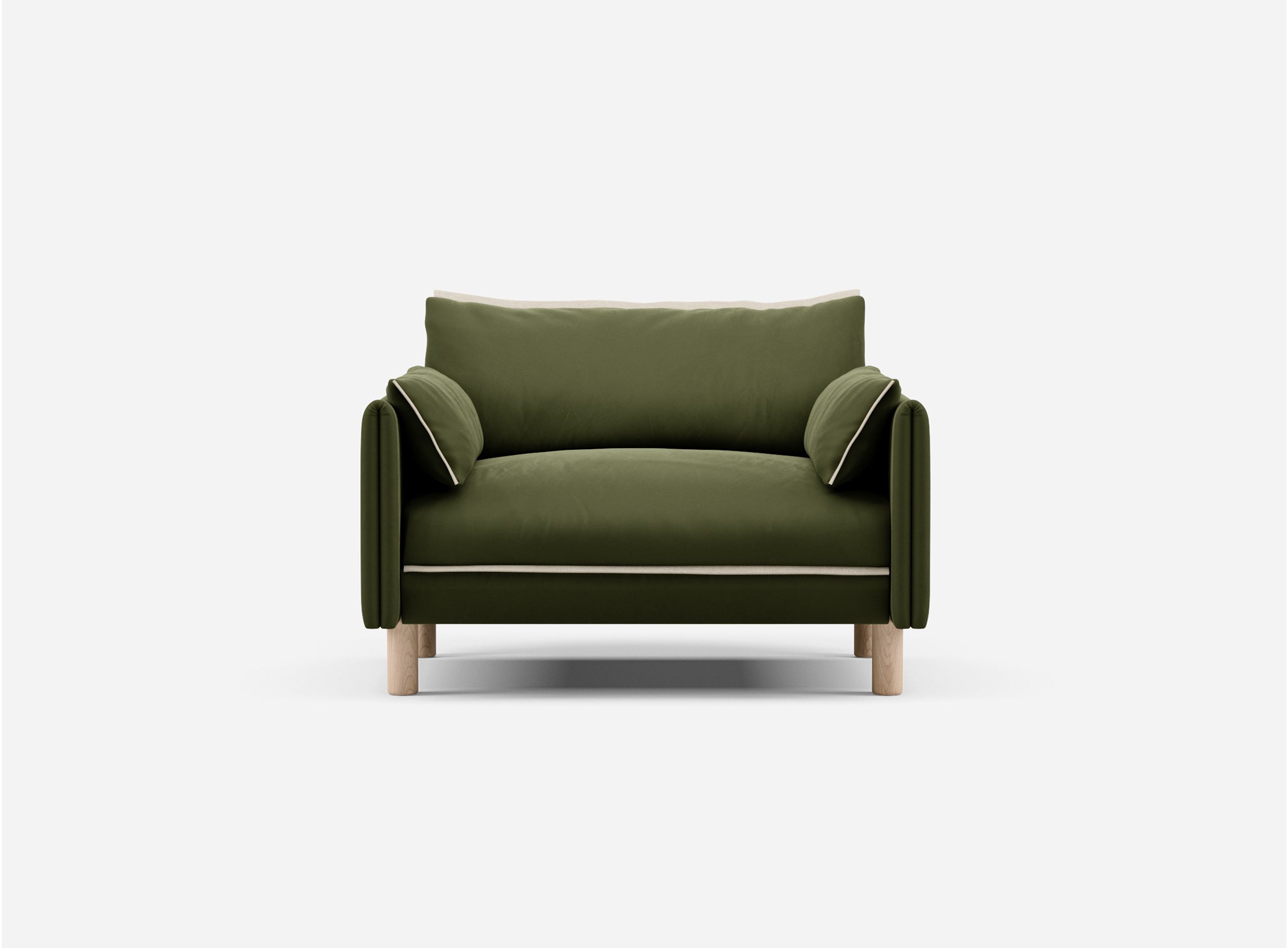 @ Dark Green Velvet Jacket | Natural Trim