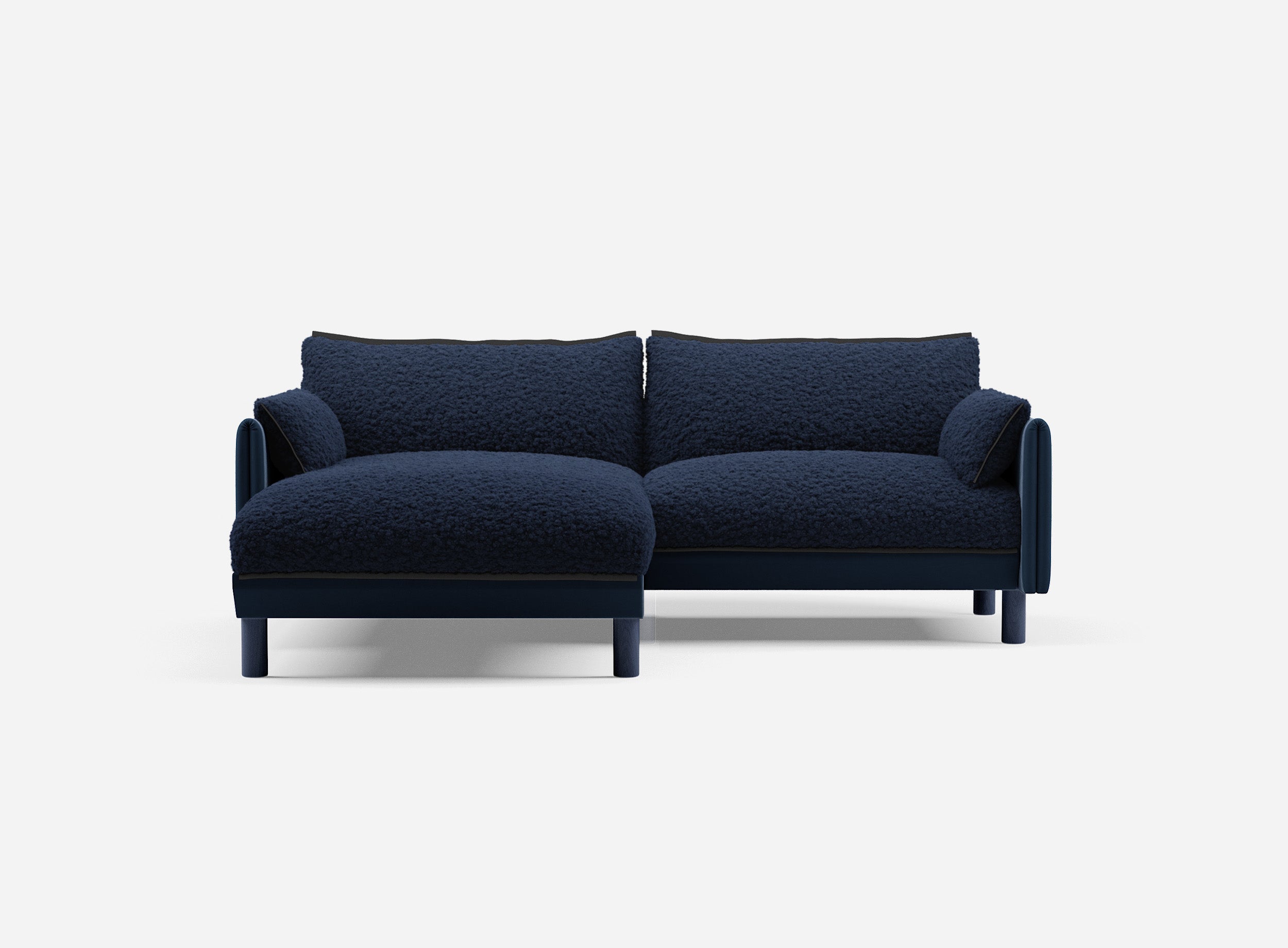 @ Navy Fleece Jacket | Black Trim