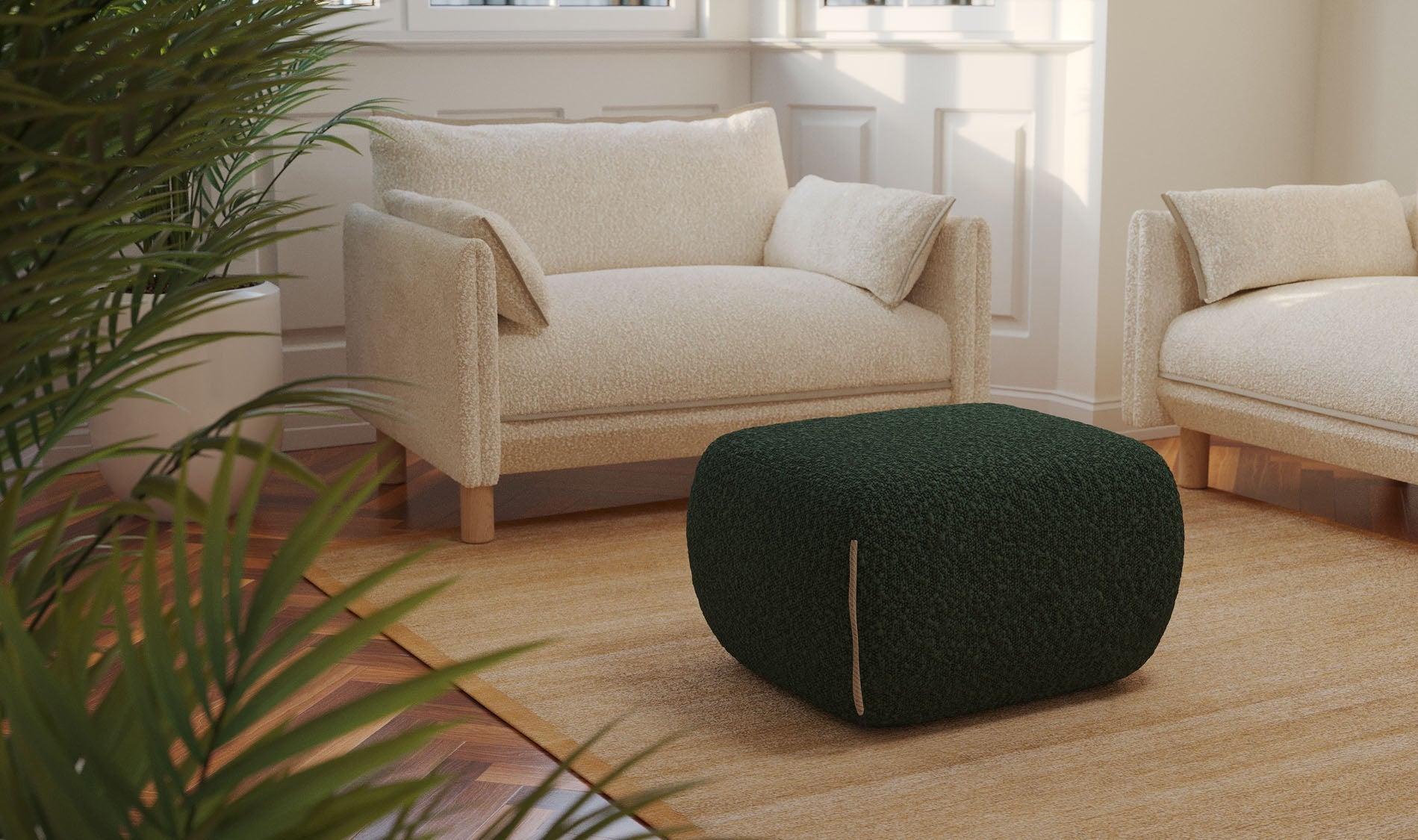 @ Green Boucle | Natural Trim