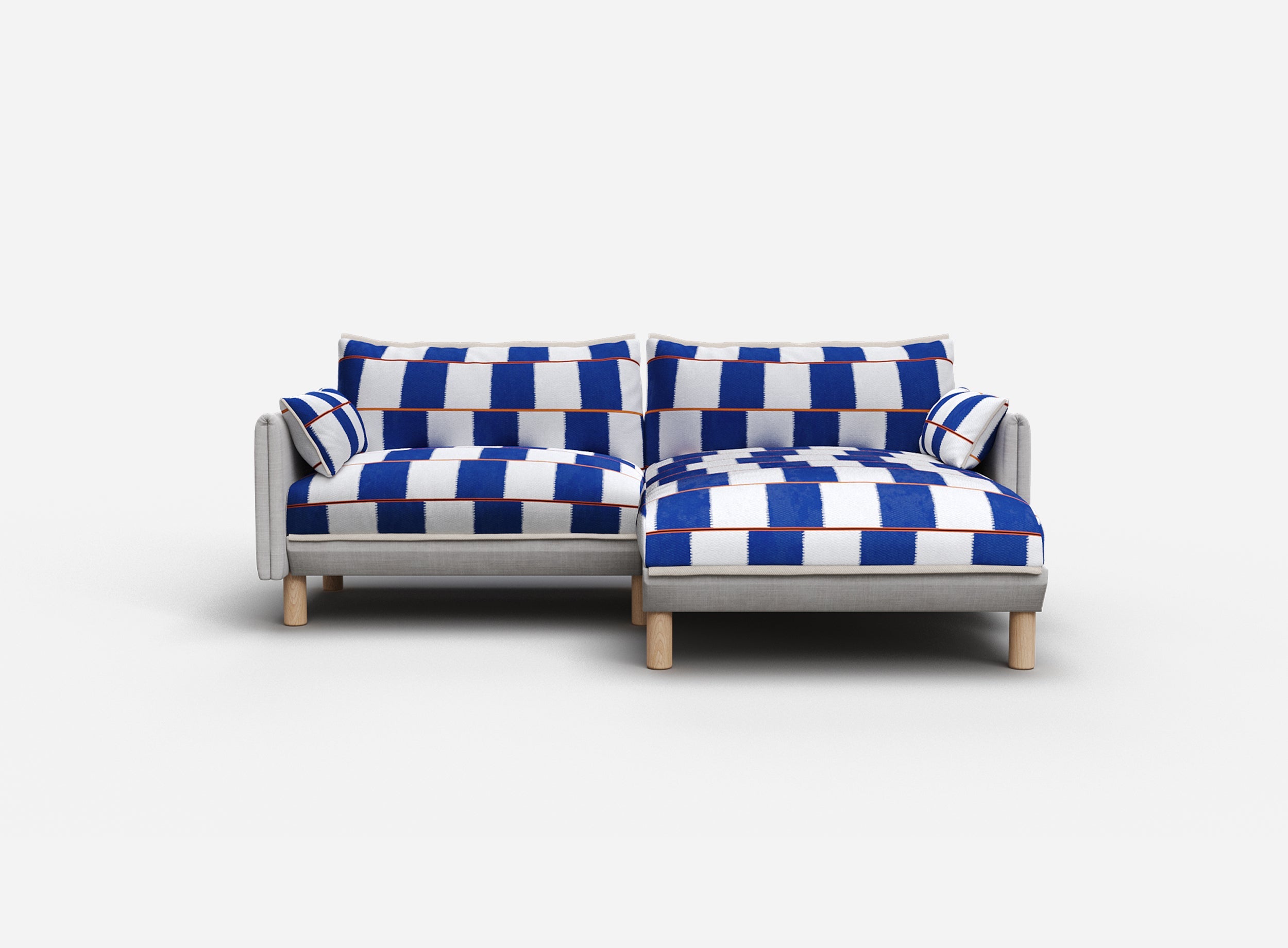 @ Cobalt Check Jacket | Natural Trim