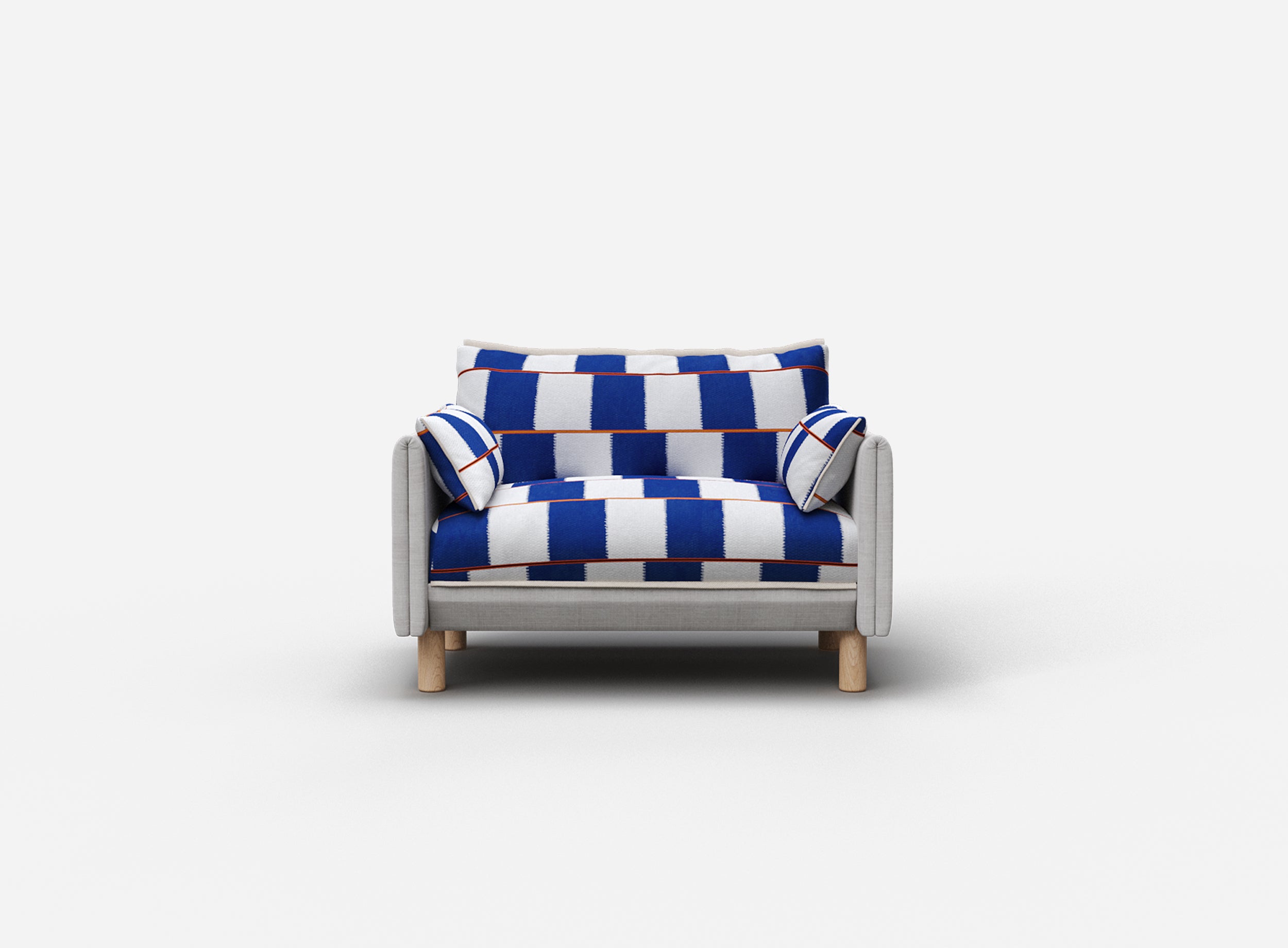 @ Cobalt Check Jacket | Natural Trim