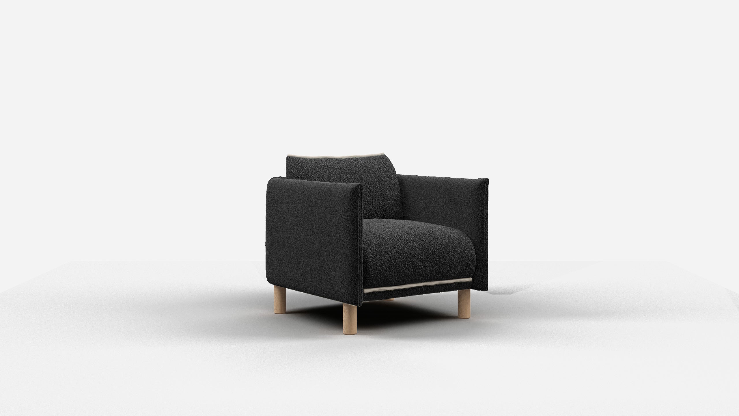 @ Charcoal Boucle | Charcoal Trim