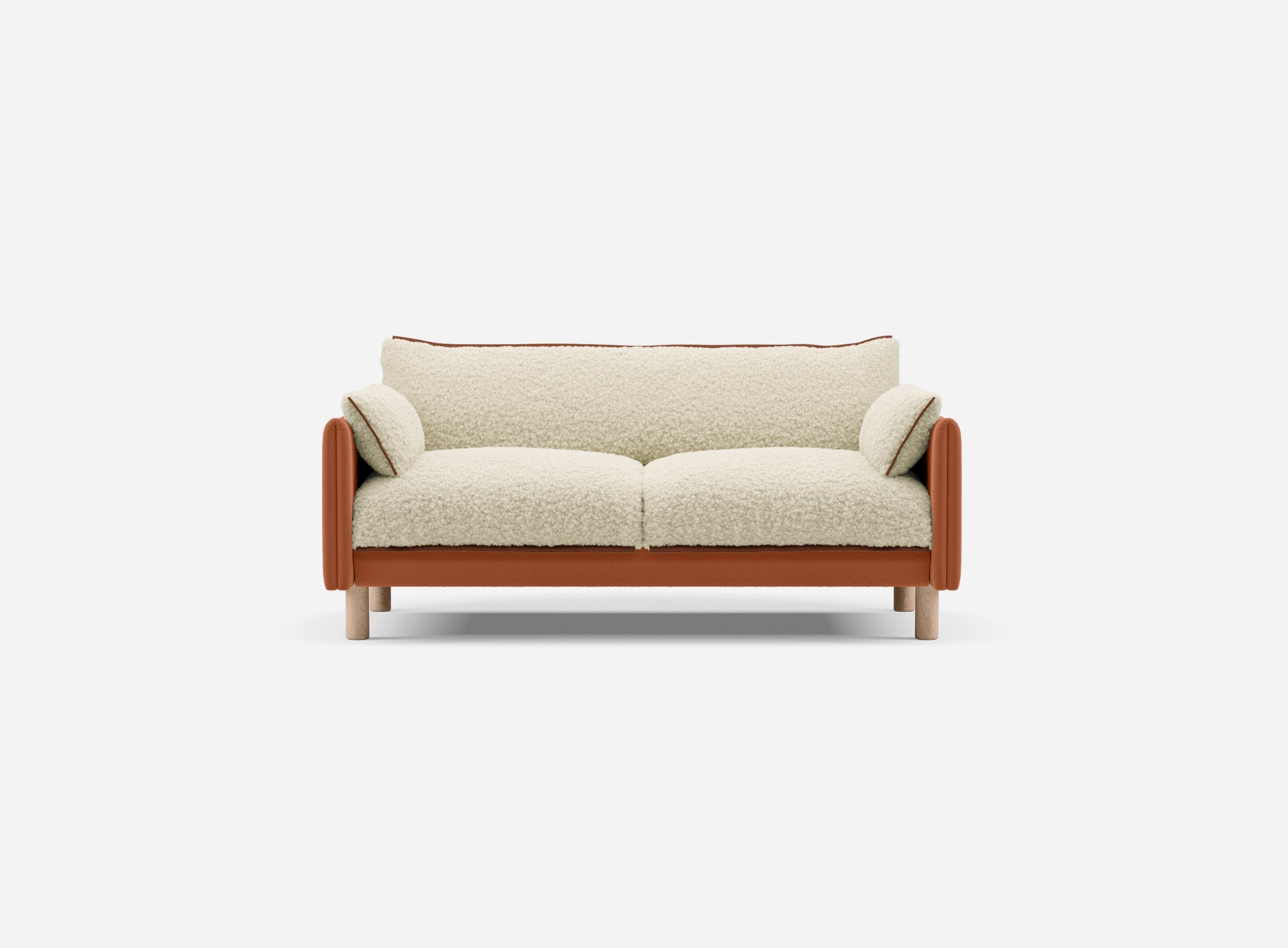 @ Cream Fleece Jacket | Brick Trim