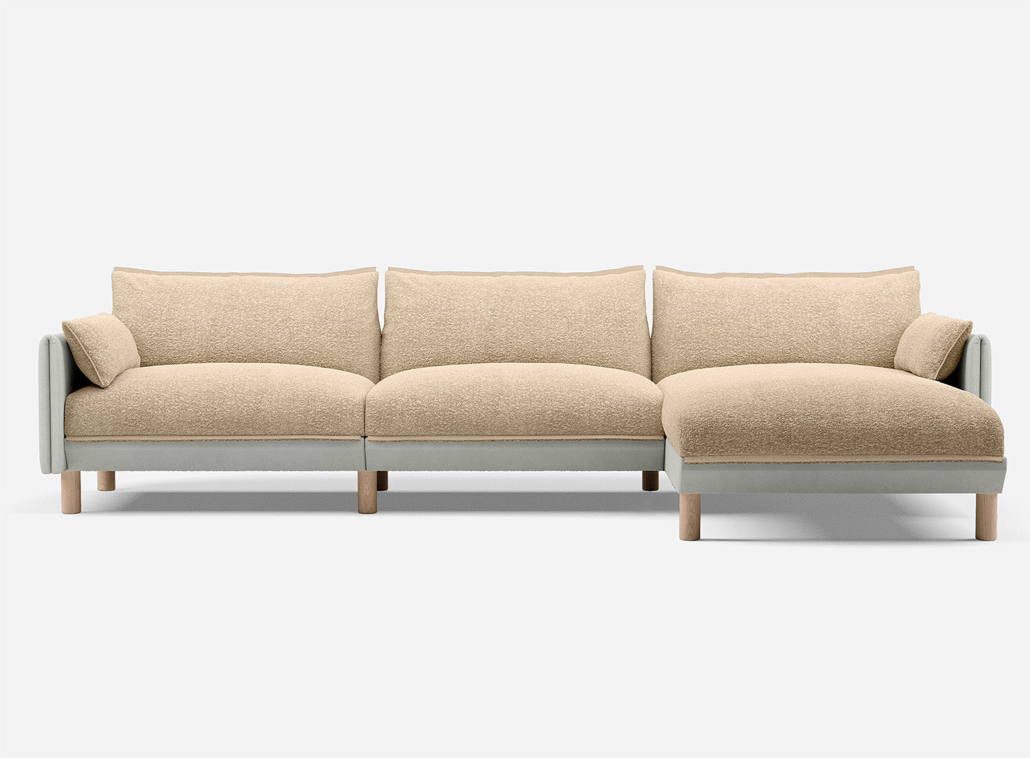 @ Sea Sand Boucle Jacket | Natural Trim