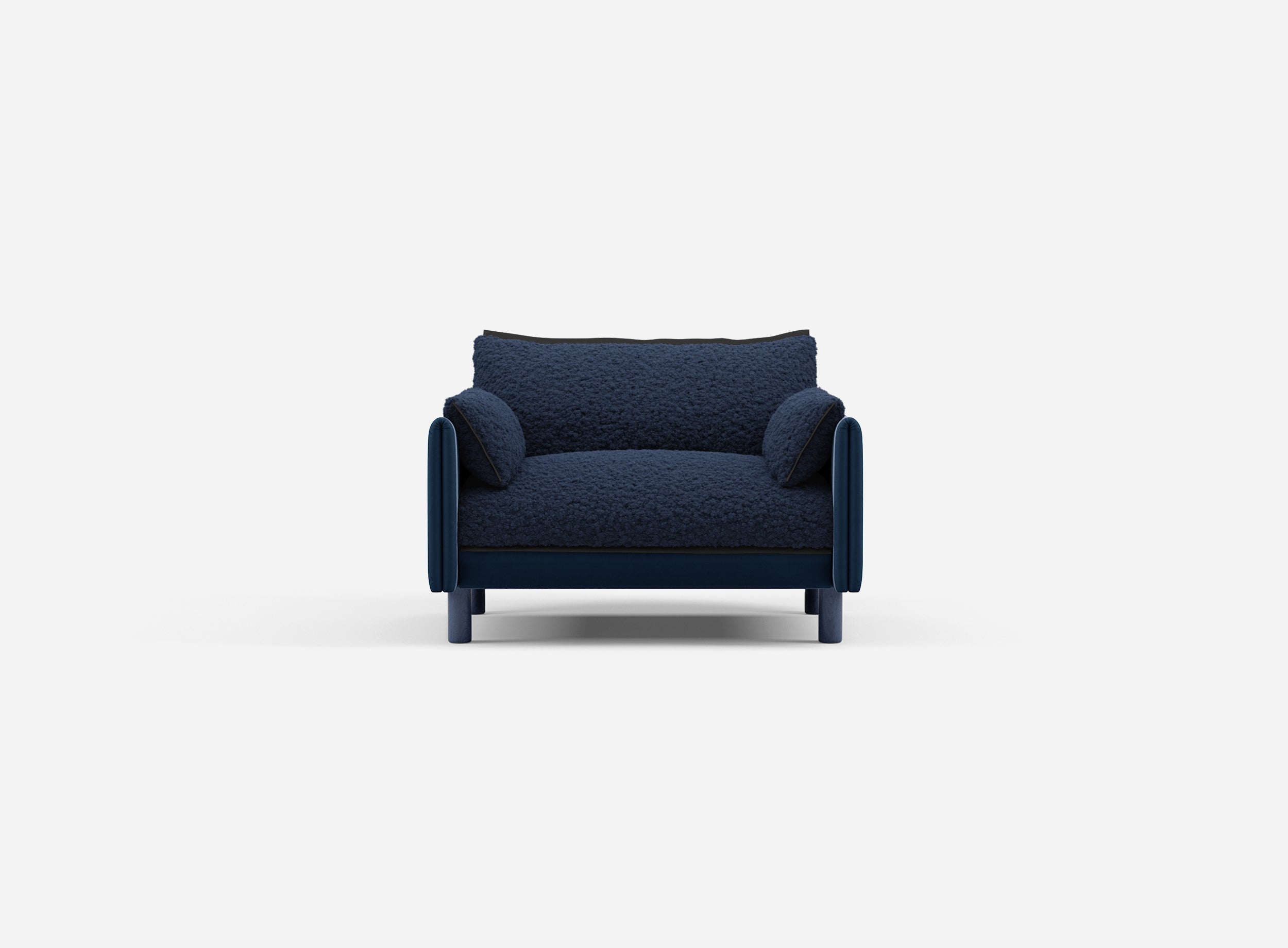 @ Navy Fleece Jacket | Black Trim