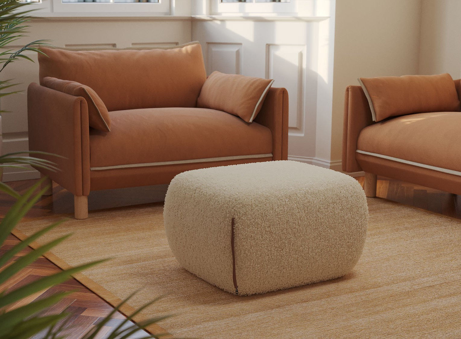 Pouffe | Cream Fleece