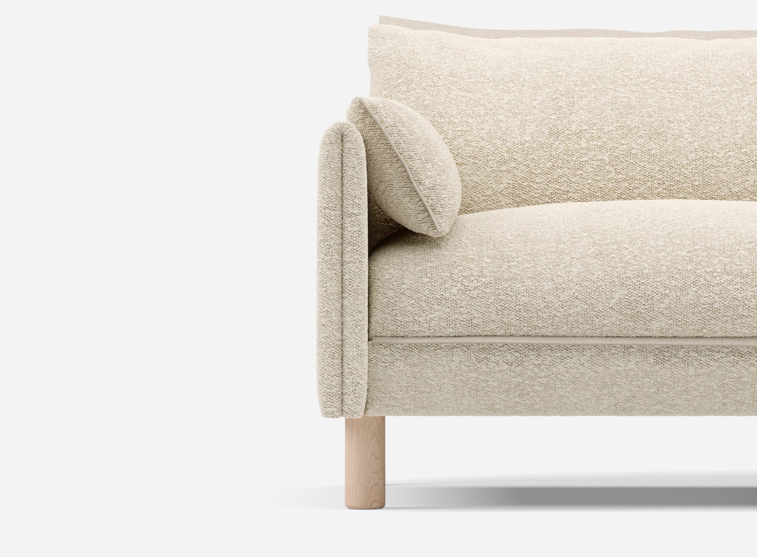 3 Seater Sofa | Boucle Ecru - Cozmo @ Ecru Boucle Jacket | Natural Trim