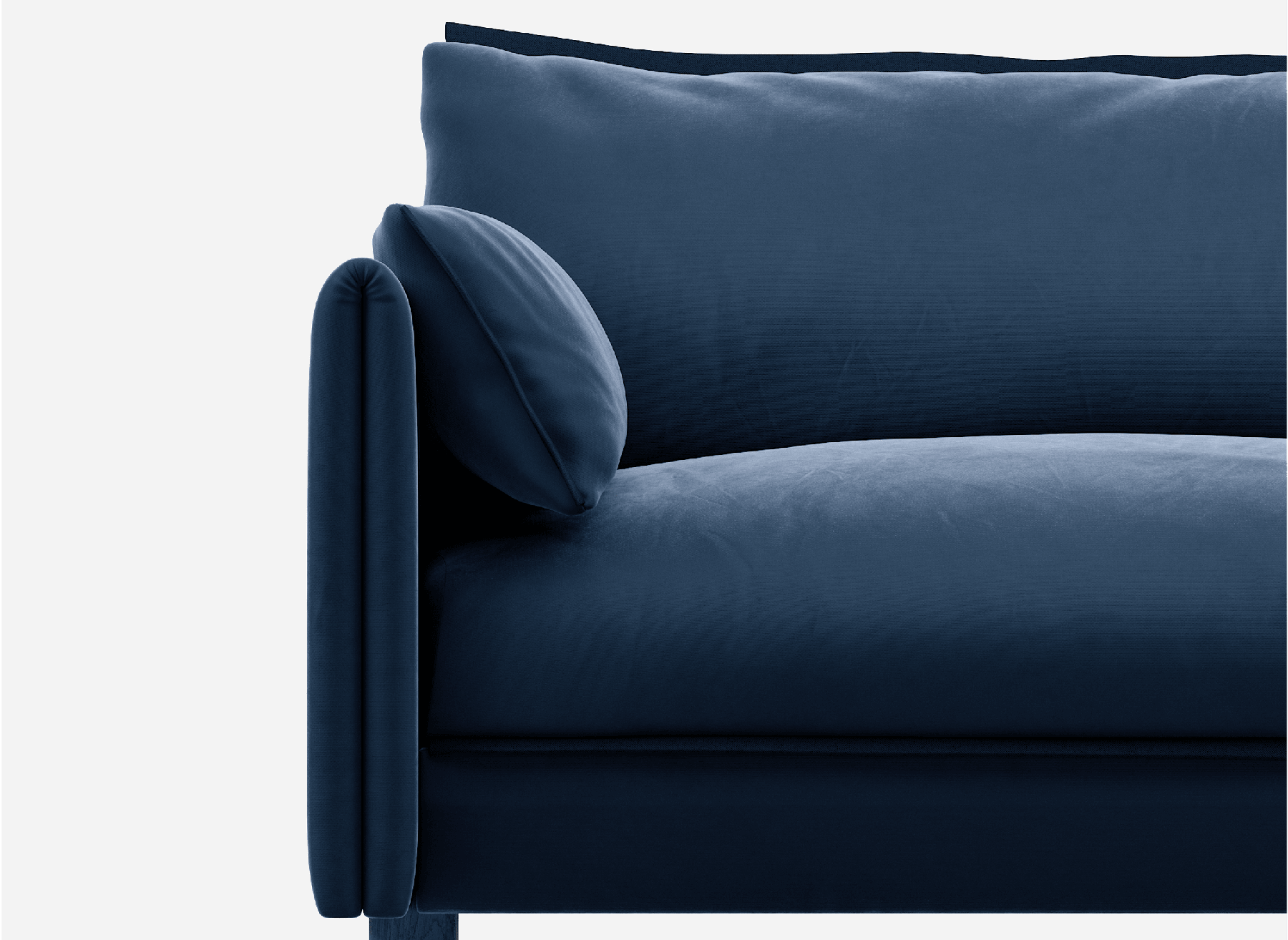 3 Seater Sofa | Velvet Midnight Blue - Cozmo @ Midnight Blue Velvet Jacket | Dark Blue Trim